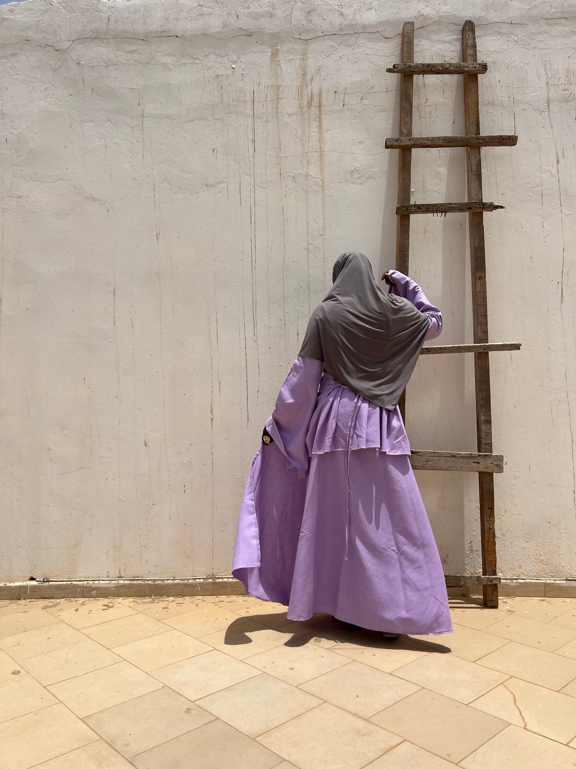 Diama set linen purple