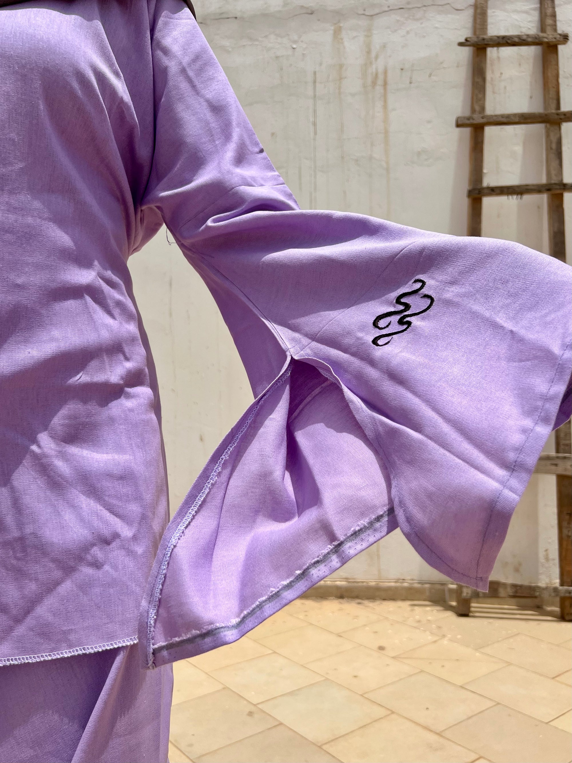 Diama set linen purple