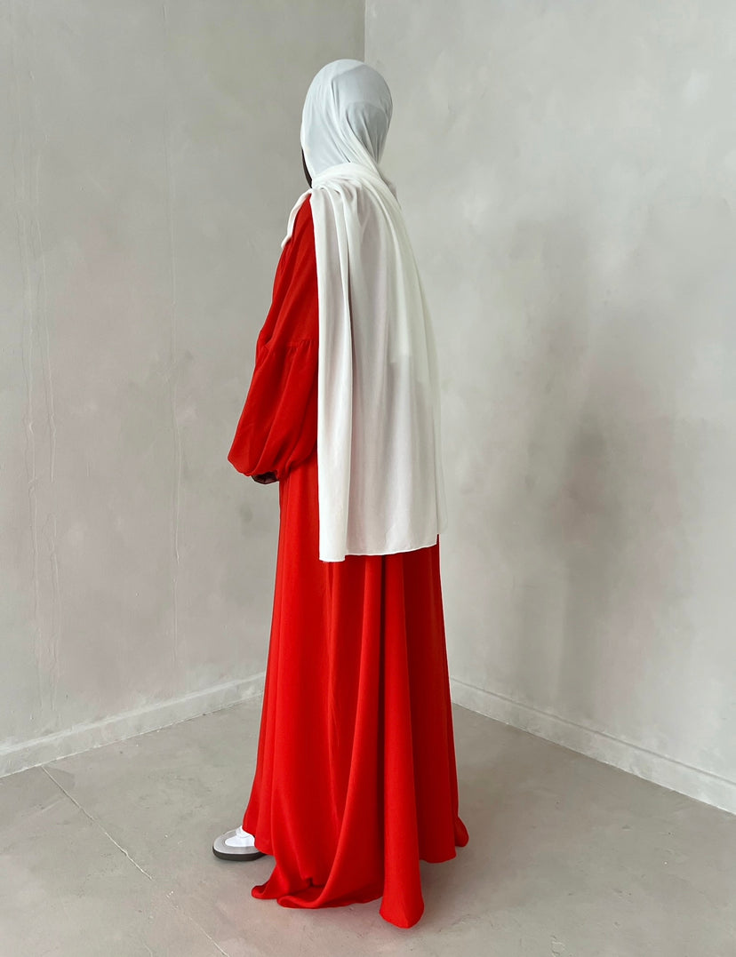 khady dress- zest orange