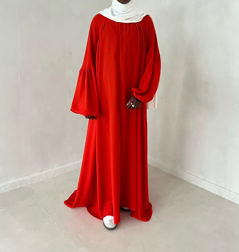 khady dress- zest orange